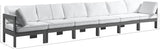 Nizuc Contemporary Outdoor Modular Sofa with Waterproof Fabric and Sturdy Aluminum Frame Design