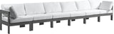 Nizuc Contemporary Outdoor Modular Sofa with Waterproof Fabric and Sturdy Aluminum Frame Design