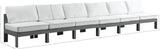 Nizuc Contemporary Outdoor Modular Sofa with Waterproof Fabric and Sturdy Aluminum Frame Design