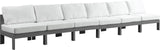 Nizuc Contemporary Outdoor Modular Sofa with Waterproof Fabric and Sturdy Aluminum Frame Design