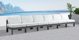Nizuc Contemporary Outdoor Modular Sofa with Waterproof Fabric and Sturdy Aluminum Frame Design