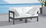 Nizuc Contemporary Outdoor Modular Sofa with Waterproof Fabric and Sturdy Aluminum Frame Design