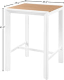 Nizuc Contemporary Outdoor Aluminum Square Bar Table with Sleek Design for Stylish Entertaining