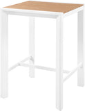 Nizuc Contemporary Outdoor Aluminum Square Bar Table with Sleek Design for Stylish Entertaining