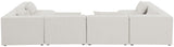 Cube - Linen 6 Piece Modular Armless Sectional