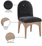 Waldorf Dining Chair - Elegant Chenille Fabric Arm Chair with Solid Ash Wood and Natural Finish