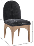 Waldorf Dining Chair - Elegant Chenille Fabric Arm Chair with Solid Ash Wood and Natural Finish