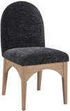 Waldorf Dining Chair - Elegant Chenille Fabric Arm Chair with Solid Ash Wood and Natural Finish