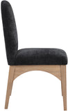 Waldorf Dining Chair - Elegant Chenille Fabric Arm Chair with Solid Ash Wood and Natural Finish