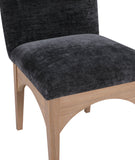 Waldorf Dining Chair - Elegant Chenille Fabric Arm Chair with Solid Ash Wood and Natural Finish