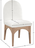 Waldorf Dining Chair - Elegant Chenille Fabric Arm Chair with Solid Ash Wood and Natural Finish