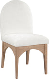 Waldorf Dining Chair - Elegant Chenille Fabric Arm Chair with Solid Ash Wood and Natural Finish