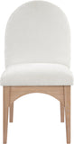 Waldorf Dining Chair - Elegant Chenille Fabric Arm Chair with Solid Ash Wood and Natural Finish