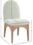 Waldorf Dining Chair - Elegant Chenille Fabric Arm Chair with Solid Ash Wood and Natural Finish
