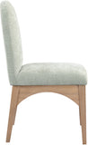Waldorf Dining Chair - Elegant Chenille Fabric Arm Chair with Solid Ash Wood and Natural Finish