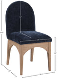 Waldorf Dining Chair - Elegant Chenille Fabric Arm Chair with Solid Ash Wood and Natural Finish