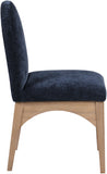 Waldorf Dining Chair - Elegant Chenille Fabric Arm Chair with Solid Ash Wood and Natural Finish