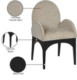 Waldorf Dining Chair - Elegant Chenille Armchair with Solid Ash Wood Frame for Stylish Dining Spaces
