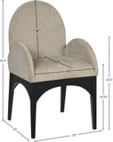 Waldorf Dining Chair - Elegant Chenille Armchair with Solid Ash Wood Frame for Stylish Dining Spaces