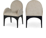 Waldorf Dining Chair - Elegant Chenille Armchair with Solid Ash Wood Frame for Stylish Dining Spaces