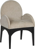 Waldorf Dining Chair - Elegant Chenille Armchair with Solid Ash Wood Frame for Stylish Dining Spaces