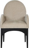 Waldorf Dining Chair - Elegant Chenille Armchair with Solid Ash Wood Frame for Stylish Dining Spaces