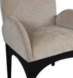 Waldorf Dining Chair - Elegant Chenille Armchair with Solid Ash Wood Frame for Stylish Dining Spaces