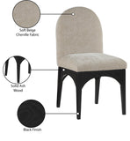 Waldorf Dining Chair - Elegant Chenille Armchair with Solid Ash Wood Frame for Stylish Dining Spaces