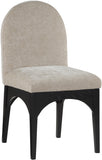 Waldorf Dining Chair - Elegant Chenille Armchair with Solid Ash Wood Frame for Stylish Dining Spaces