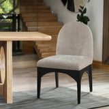 Waldorf Dining Chair - Elegant Chenille Armchair with Solid Ash Wood Frame for Stylish Dining Spaces