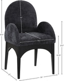 Waldorf Dining Chair - Elegant Chenille Armchair with Solid Ash Wood Frame for Stylish Dining Spaces