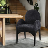 Waldorf Dining Chair - Elegant Chenille Armchair with Solid Ash Wood Frame for Stylish Dining Spaces