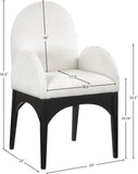 Waldorf Dining Chair - Elegant Chenille Armchair with Solid Ash Wood Frame for Stylish Dining Spaces