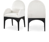 Waldorf Dining Chair - Elegant Chenille Armchair with Solid Ash Wood Frame for Stylish Dining Spaces