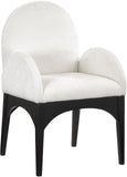 Waldorf Dining Chair - Elegant Chenille Armchair with Solid Ash Wood Frame for Stylish Dining Spaces