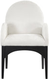Waldorf Dining Chair - Elegant Chenille Armchair with Solid Ash Wood Frame for Stylish Dining Spaces