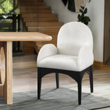 Waldorf Dining Chair - Elegant Chenille Armchair with Solid Ash Wood Frame for Stylish Dining Spaces