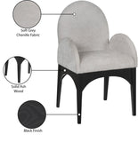 Waldorf Dining Chair - Elegant Chenille Armchair with Solid Ash Wood Frame for Stylish Dining Spaces