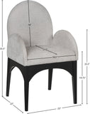 Waldorf Dining Chair - Elegant Chenille Armchair with Solid Ash Wood Frame for Stylish Dining Spaces