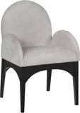 Waldorf Dining Chair - Elegant Chenille Armchair with Solid Ash Wood Frame for Stylish Dining Spaces
