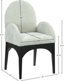 Waldorf Dining Chair - Elegant Chenille Armchair with Solid Ash Wood Frame for Stylish Dining Spaces