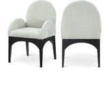 Waldorf Dining Chair - Elegant Chenille Armchair with Solid Ash Wood Frame for Stylish Dining Spaces