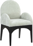 Waldorf Dining Chair - Elegant Chenille Armchair with Solid Ash Wood Frame for Stylish Dining Spaces