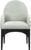 Waldorf Dining Chair - Elegant Chenille Armchair with Solid Ash Wood Frame for Stylish Dining Spaces