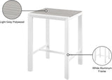 Nizuc Contemporary Outdoor Aluminum Square Bar Table with Sleek Design for Stylish Entertaining