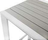 Nizuc Contemporary Outdoor Aluminum Square Bar Table with Sleek Design for Stylish Entertaining
