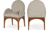 Waldorf Dining Arm Chair – Elegant Chenille Fabric with Solid Ash Wood, Perfect for Stylish Dining