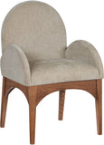 Waldorf Dining Arm Chair – Elegant Chenille Fabric with Solid Ash Wood, Perfect for Stylish Dining