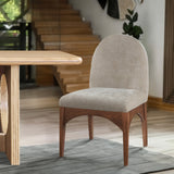 Waldorf Dining Arm Chair – Elegant Chenille Fabric with Solid Ash Wood, Perfect for Stylish Dining