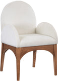 Waldorf Dining Arm Chair – Elegant Chenille Fabric with Solid Ash Wood, Perfect for Stylish Dining